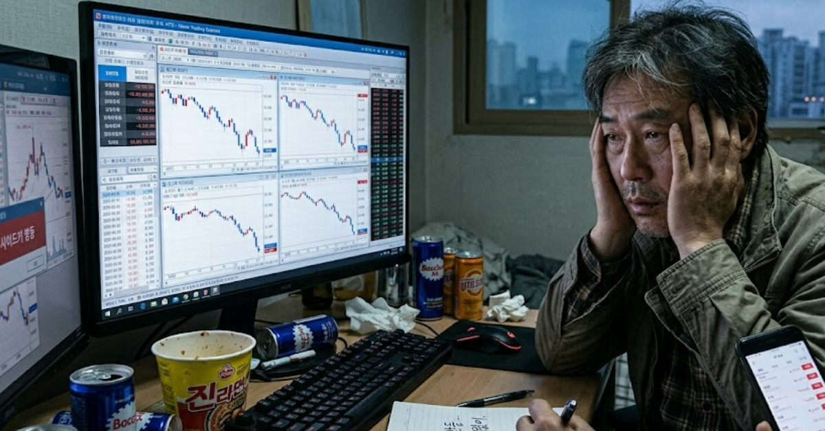 주식하는 사람. 단순 자료 사진. 기사 이해를 돕기 위해 AI로 제작한 이미지.