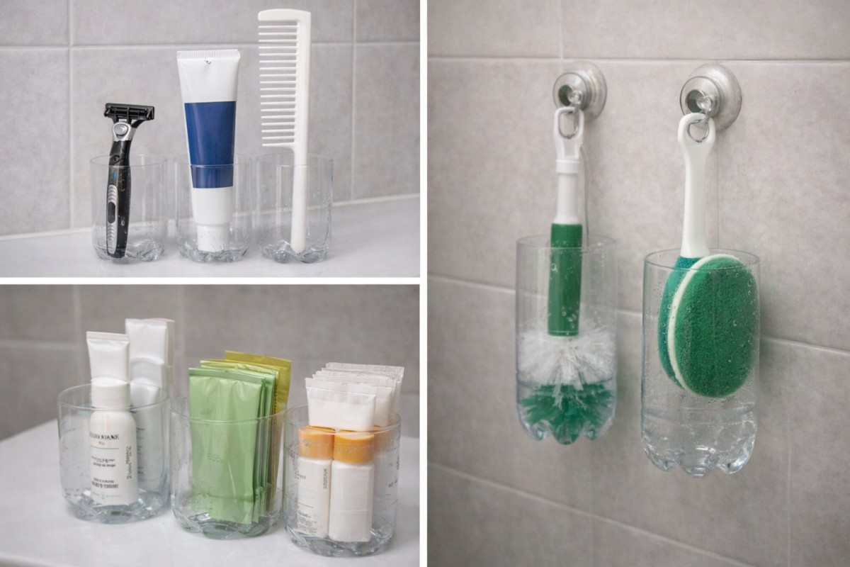 페트병을 욕실에서 활용하는 모습 / 기사 내용을 바탕으로 제작한 AI 이미지