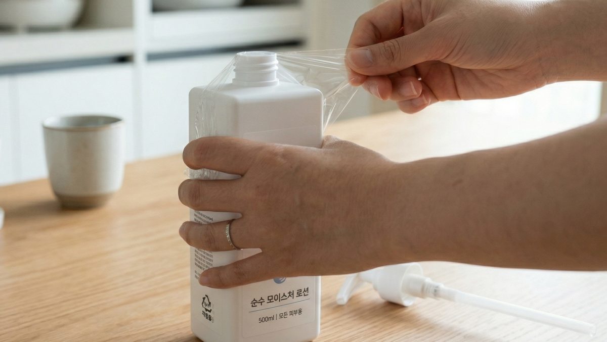 로션이 끝까지 안 나와 아까웠다면 주목…지금 당장 비닐 한 겹만 씌워보세요