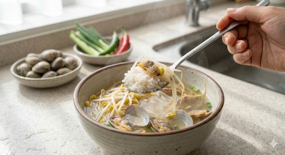 바지락 콩나물 국 (기사 이해를 돕기 위해 AI로 제작됌)