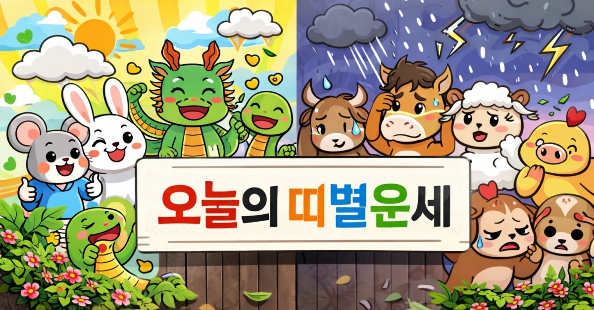 4월 9일 12띠별 길흉화복 공개... 당신의 띠는 길한가 흉한가