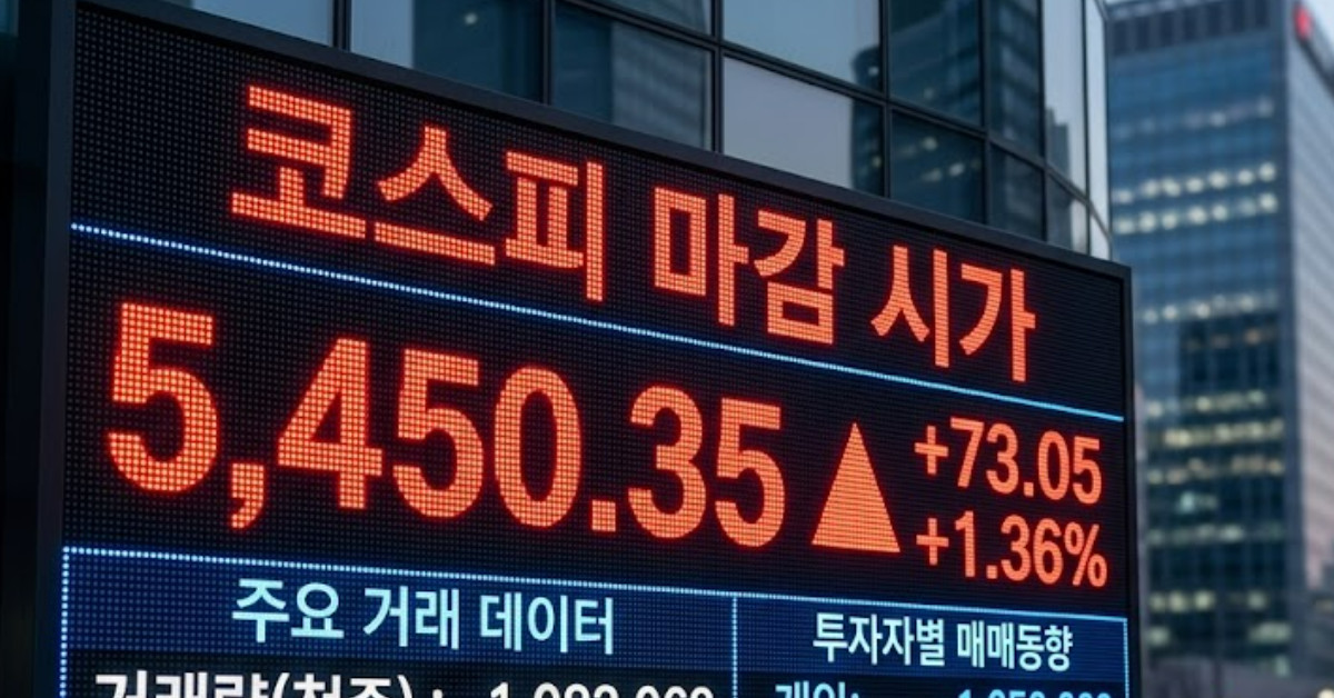 26년 4월 6일 코스피 마감 기사. 단순 자료 사진. 기사 이해를 돕기 위해 AI로 제작한 이미지.