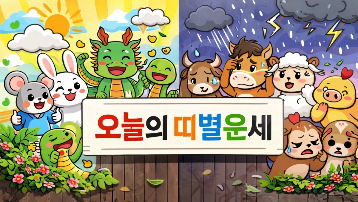 오늘의 띠별운세. 기사 내용 토대로 AI툴 활용해 제작한 자료사진.