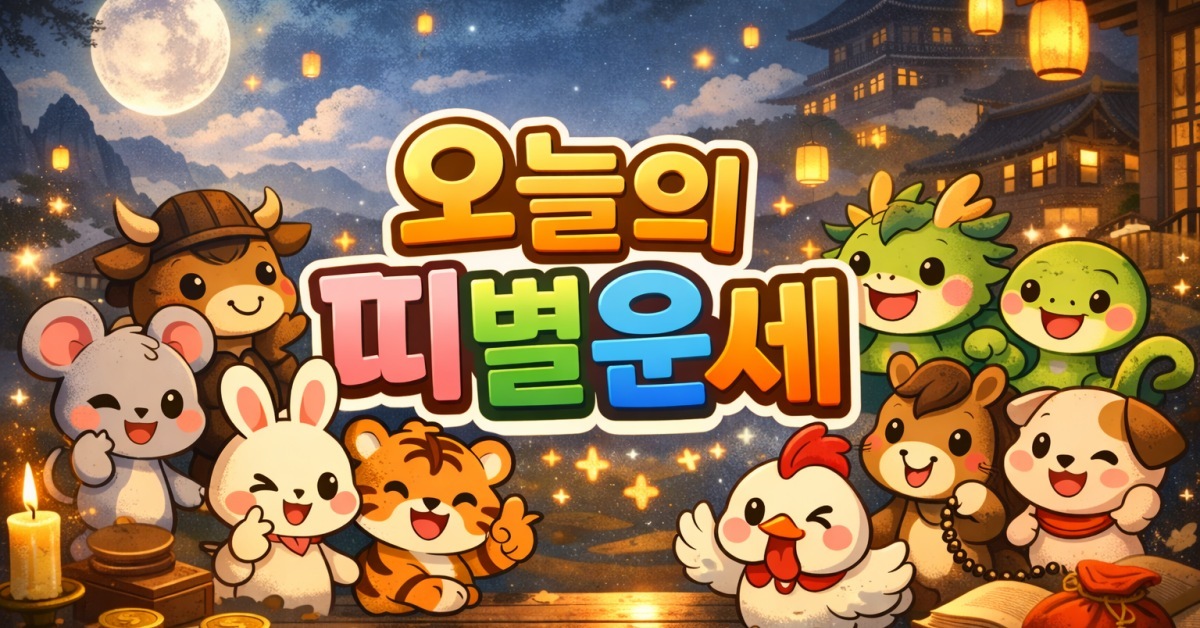 4월 16일 12띠 운세 공개, 토끼띠·말띠는 '대길'·개띠는 '주의'