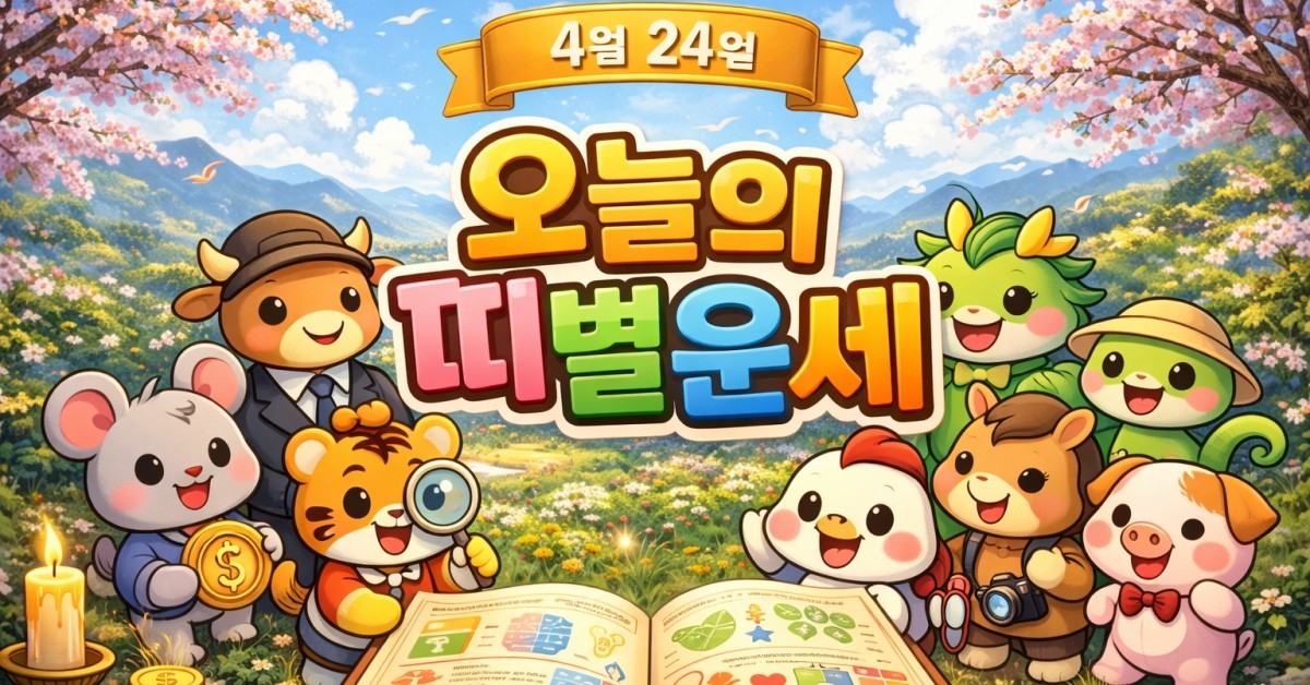 4월 24일 십이지지 운세, 쥐띠·양띠·원숭이띠·돼지띠 '대길'