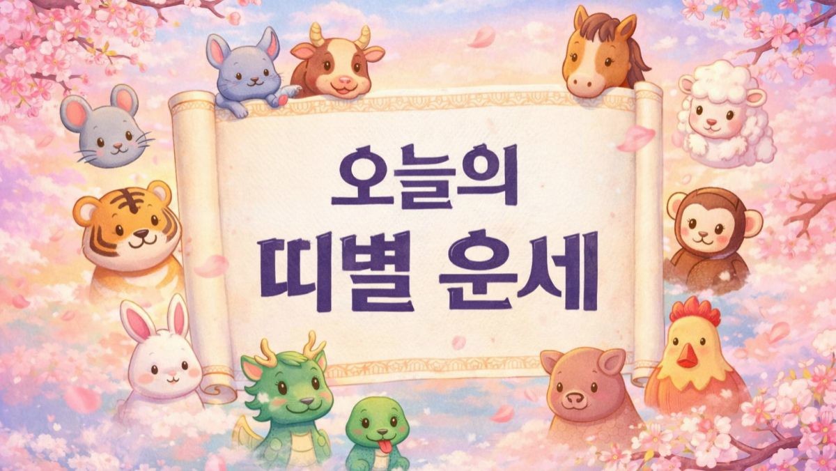 오늘의 띠별 운세 (기사 이해를 돕기 위해 AI로 제작된 이미지)