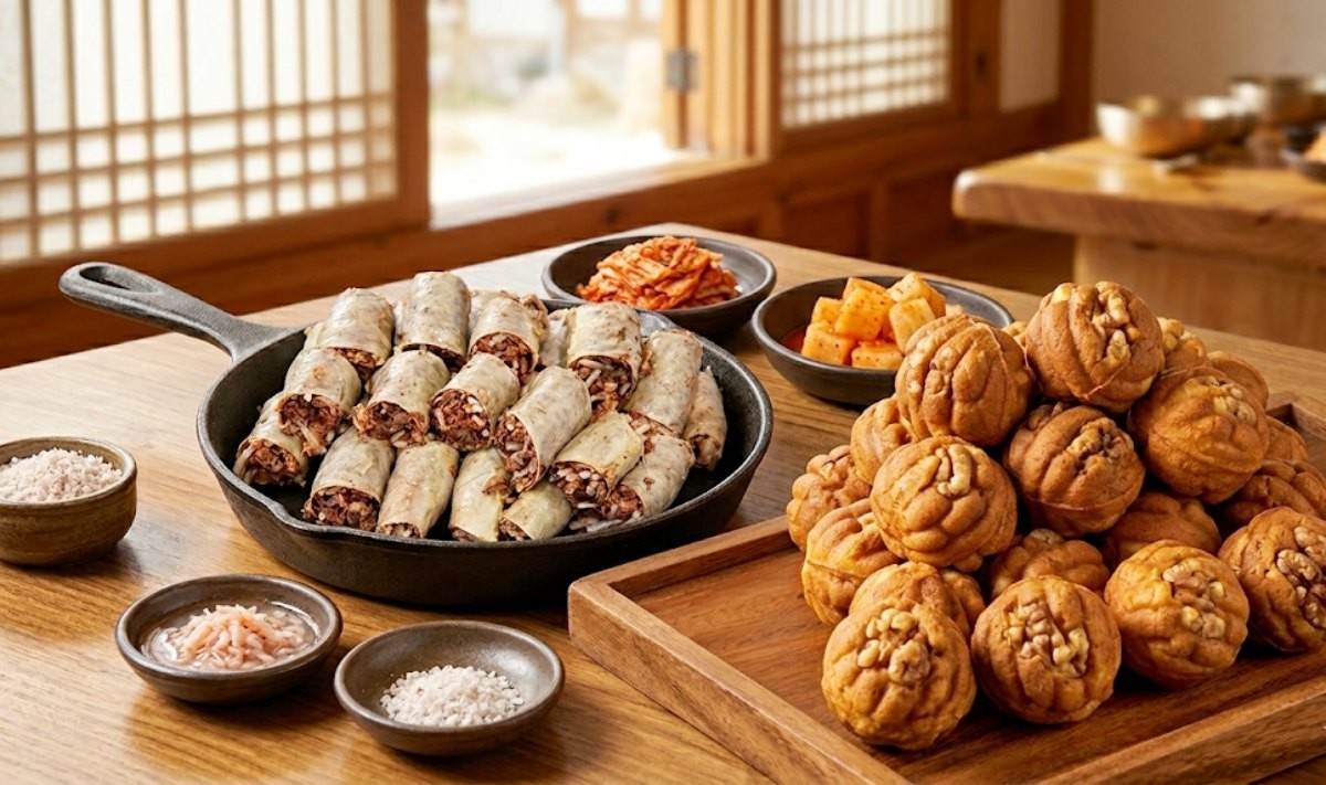 병천순대와 호두과자. 기사 이해를 돕기 위해 AI로 제작한 자료 이미지로, 실제 모습과 다소 차이가 있을 수 있습니다.