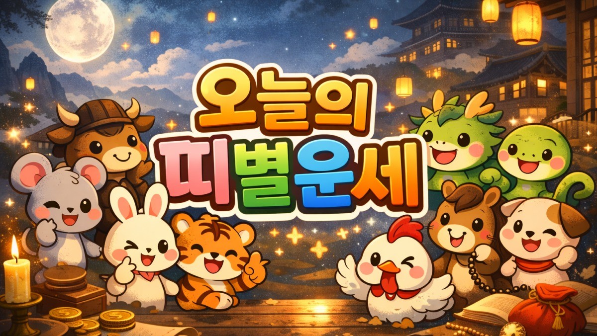 오늘의 띠별운세. 기사 내용 토대로 AI툴 활용해 제작한 자료사진.