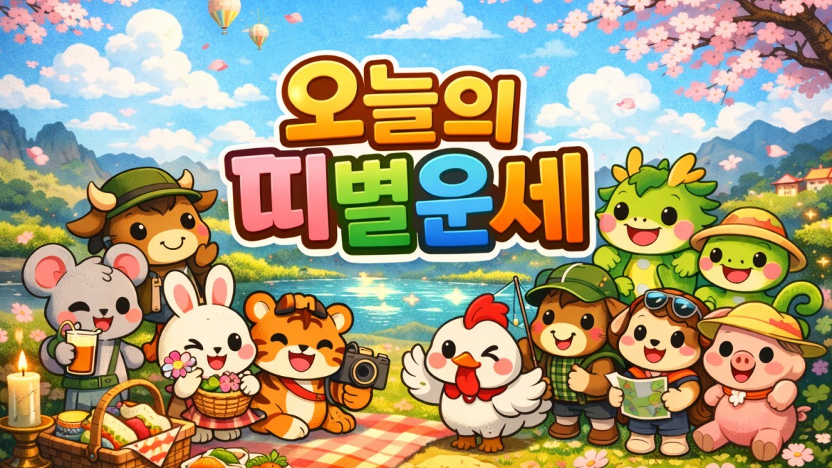 오늘의 띠별운세. 기사 내용 토대로 AI툴 활용해 제작한 자료사진.