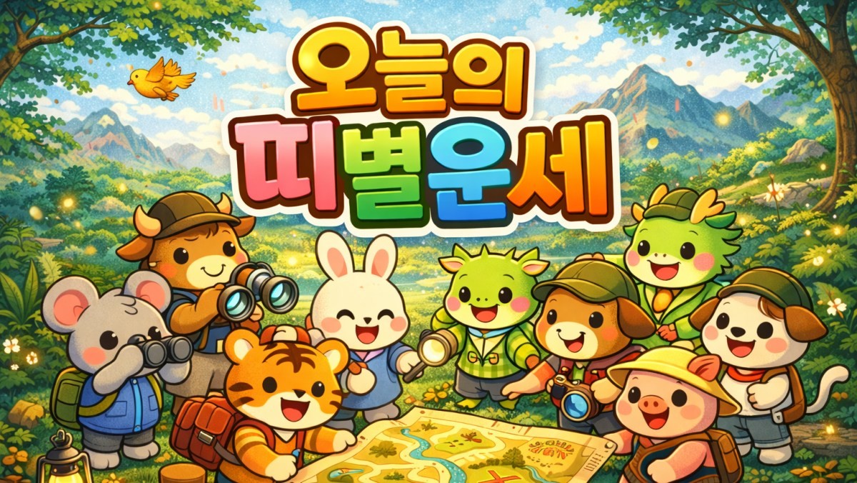 오늘의 띠별운세. 내용 이해를 돕기 위해 AI로 생성한 이미지.