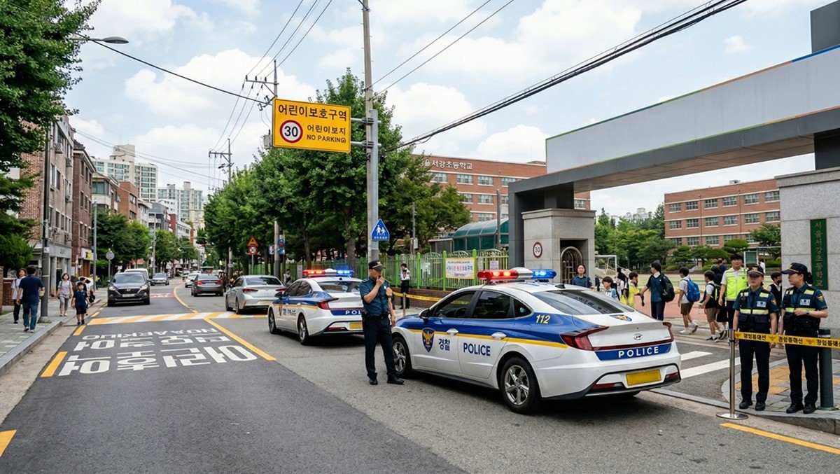 기사 이해를 돕기 위한 주택가 경찰 출동 이미지 / AI 생성 이미지