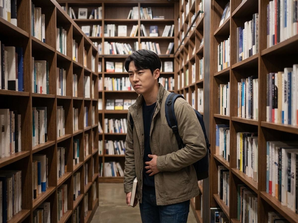 서점에서 일부가 느낀다는 변의. 기사 내용 토대로 AI툴 활용해 제작한 자료사진.