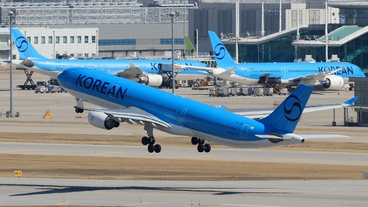 대한항공 항공기가 이륙하는 모습. / 뉴스1