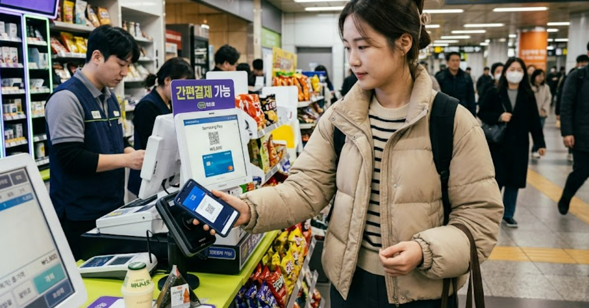 간편 결제를 이용하는 사람. 단순 자료 사진. 기사 이해를 돕기 위해 AI로 제작한 이미지.