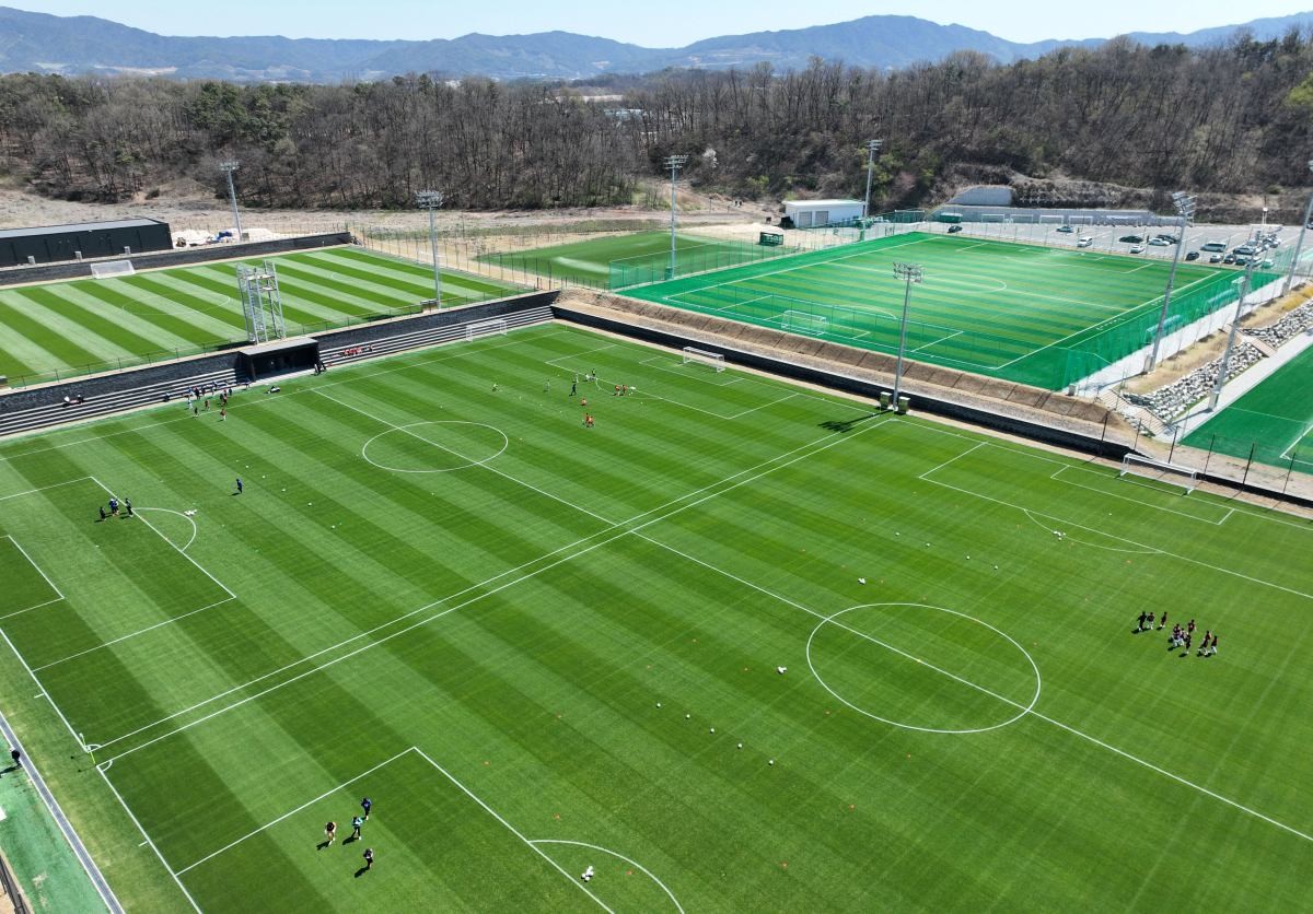 7일 공식 개관한 충남 천안 코리아풋볼파크 전경 모습. / 연합뉴스