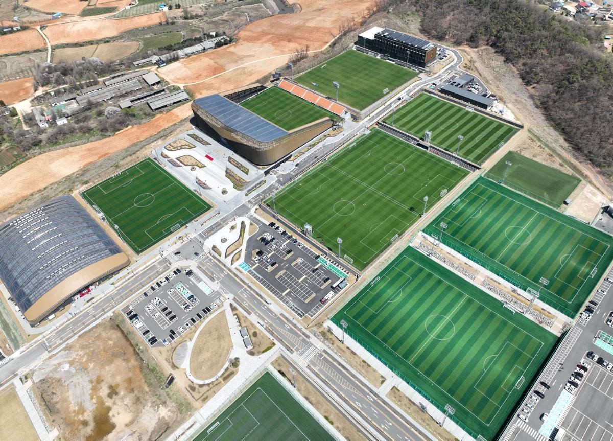 7일 공식 개관한 충남 천안 코리아풋볼파크 전경 모습. / 연합뉴스