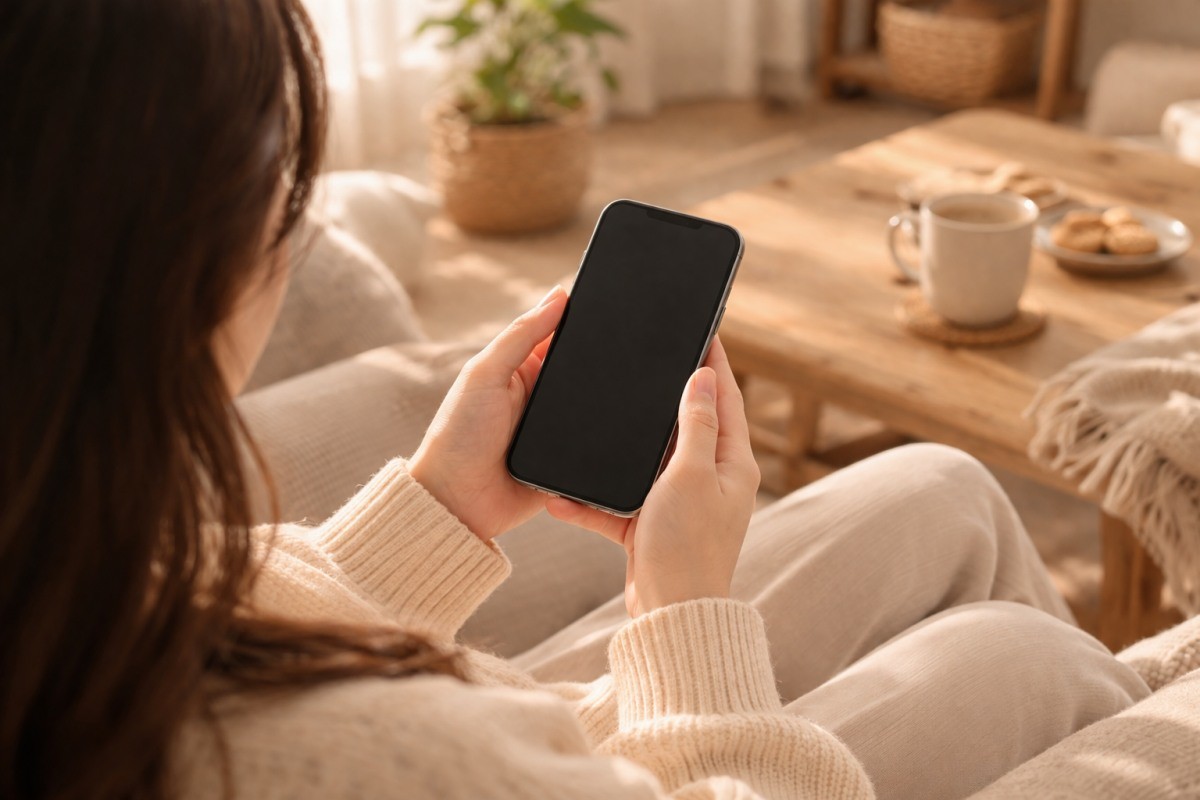 핸드폰을 사용하는 모습 / 기사 내용을 바탕으로 제작한 AI 이미지