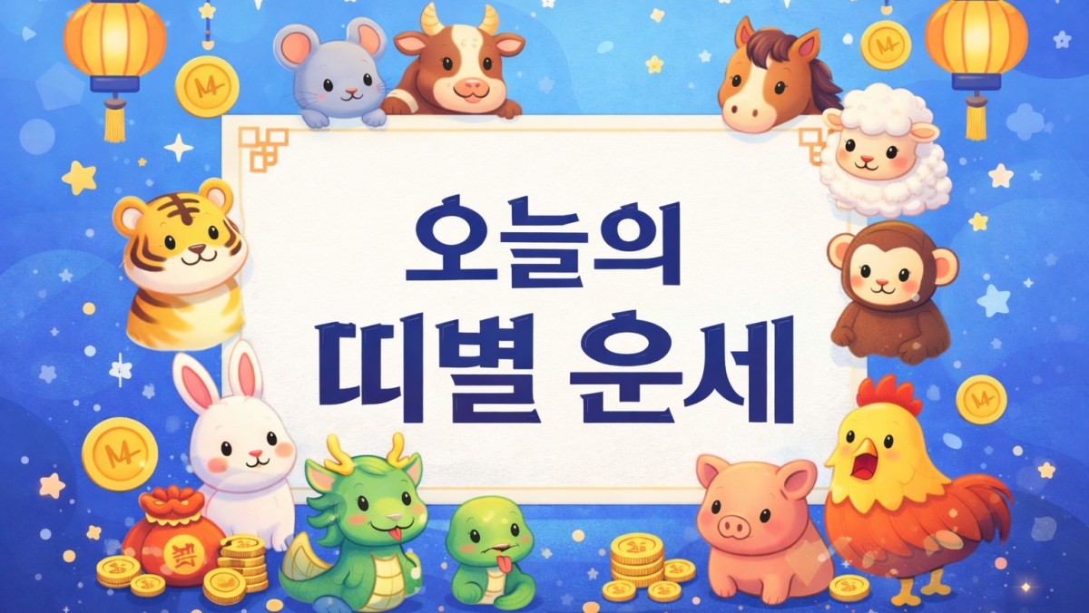 오늘의 띠별 운세 (기사 이해를 돕기 위해 AI로 제작된 이미지)