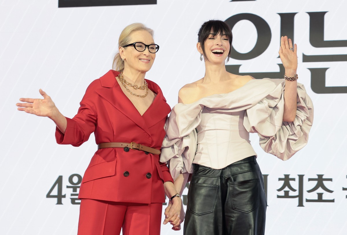 내한 행사 참석한 메릴 스트립과 앤 해서웨이 / 뉴스1