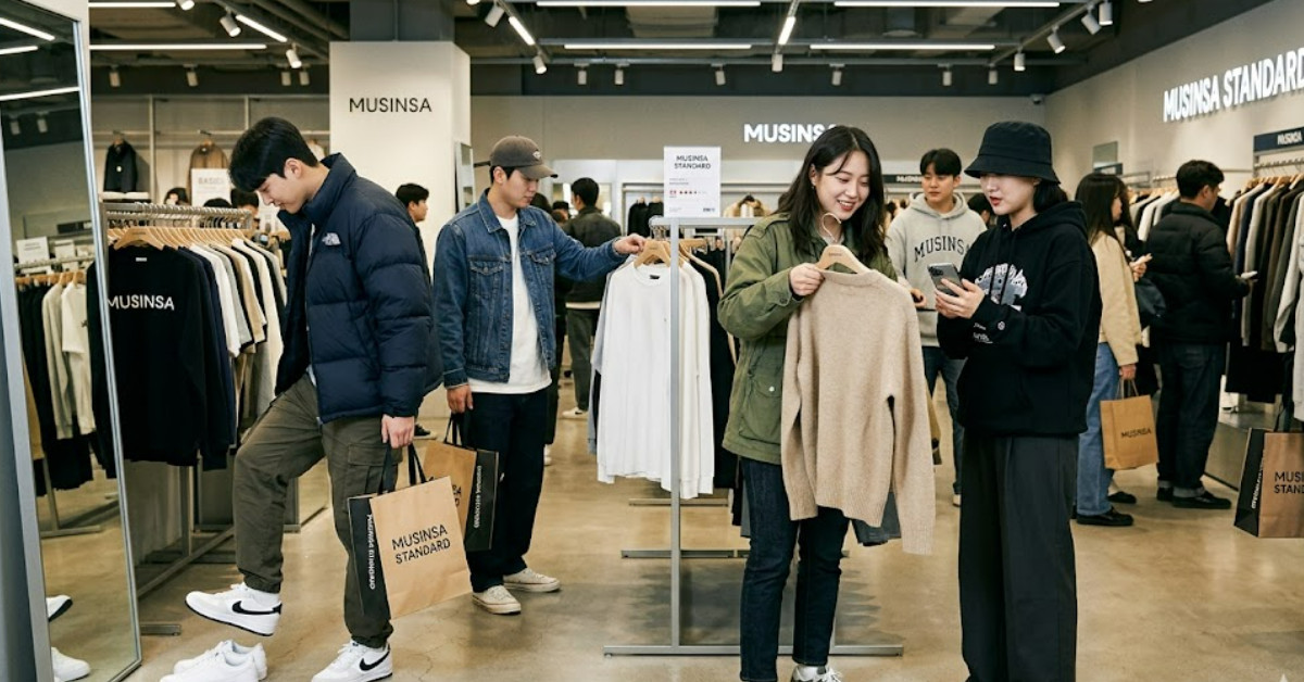 무신사스탠다드를 구경하는 사람. 단순 자료 사진. 기사 이해를 돕기 위해 AI로 제작한 이미지.