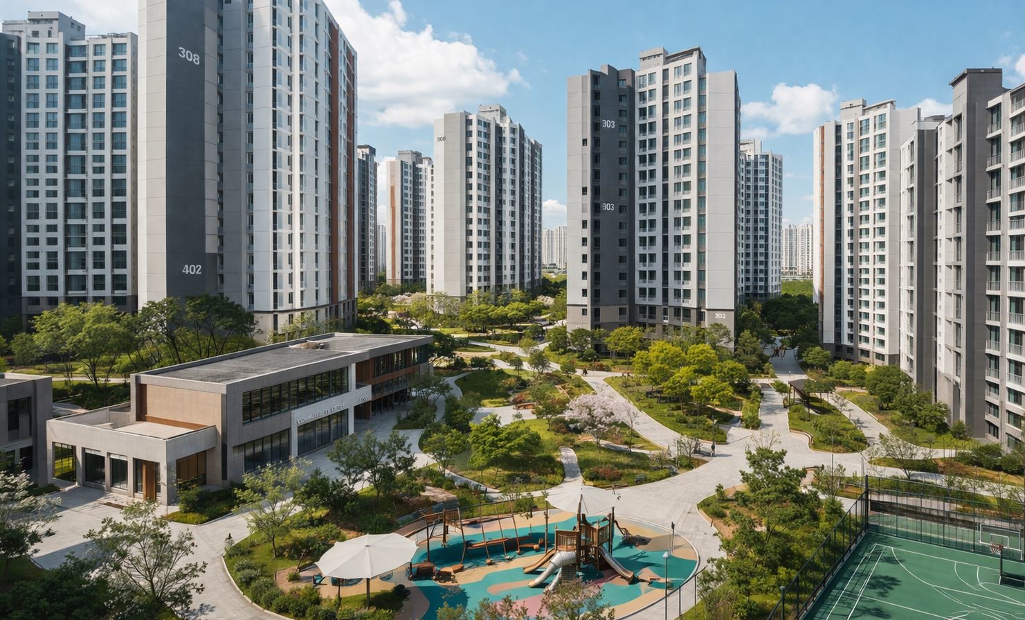 아파트단지 모습. 기사 이해를 돕기 위해 AI를 활용해 제작한 자료 사진입니다. 실제 모습과 다소 차이가 있을 수 있습니다.