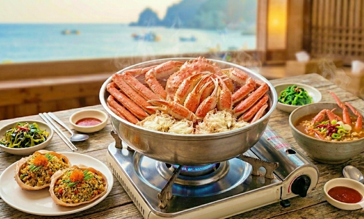 대게 요리. 기사 이해를 돕기 위해 AI로 제작한 자료 이미지로, 실제 모습과 다소 차이가 있을 수 있습니다.