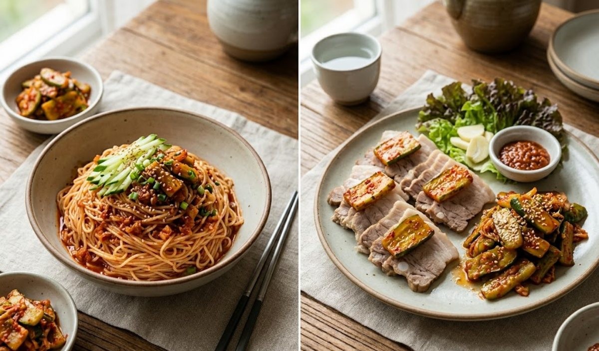 오이김치 활용 요리 / 기사 내용을 바탕으로 제작한 AI 이미지