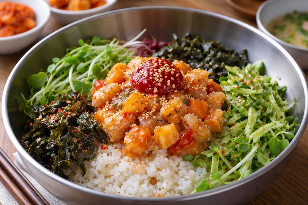 한국인 별미, 멍게 비빔밥. 기사에 대한 이해를 돕기 위해 AI 툴로 제작한 자료 사진