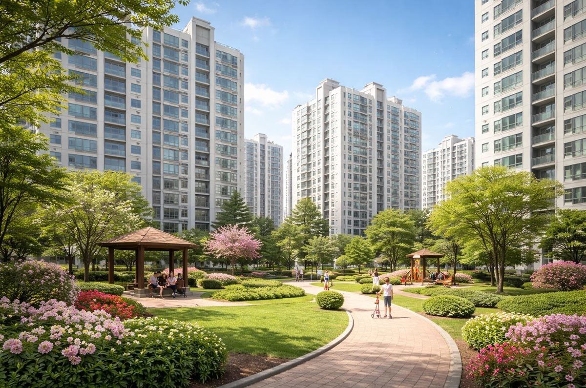 아파트단지 모습. 기사 이해를 돕기 위해 AI를 활용해 제작한 자료 사진. 실제 모습과 다소 차이가 있을 수 있다.