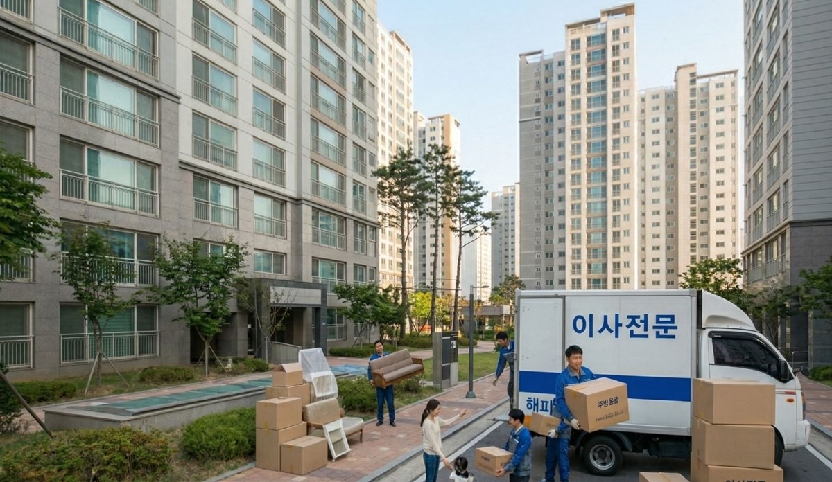 이사 가는 모습. 기사 이해를 돕기 위해 AI를 활용해 제작한 자료 사진. 실제 모습과 다소 차이가 있을 수 있다.