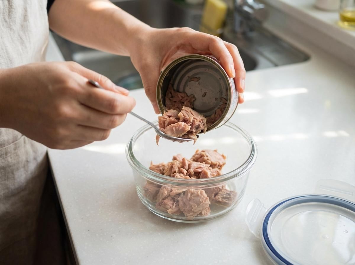 '참치캔 개봉 후 남은 참치들은 이렇게...' 기사 내용 토대로 AI툴 활용해 제작한 자료사진.