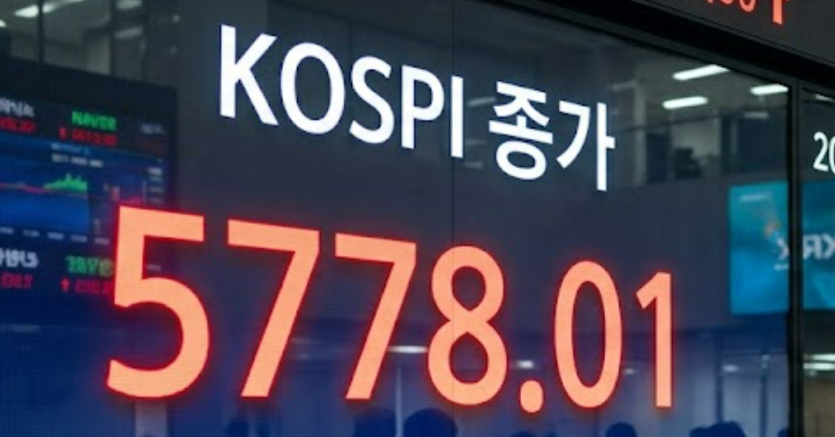 코스피 5778.01 마감…외국인 8444억 집중 매도에 1.61% 하락세