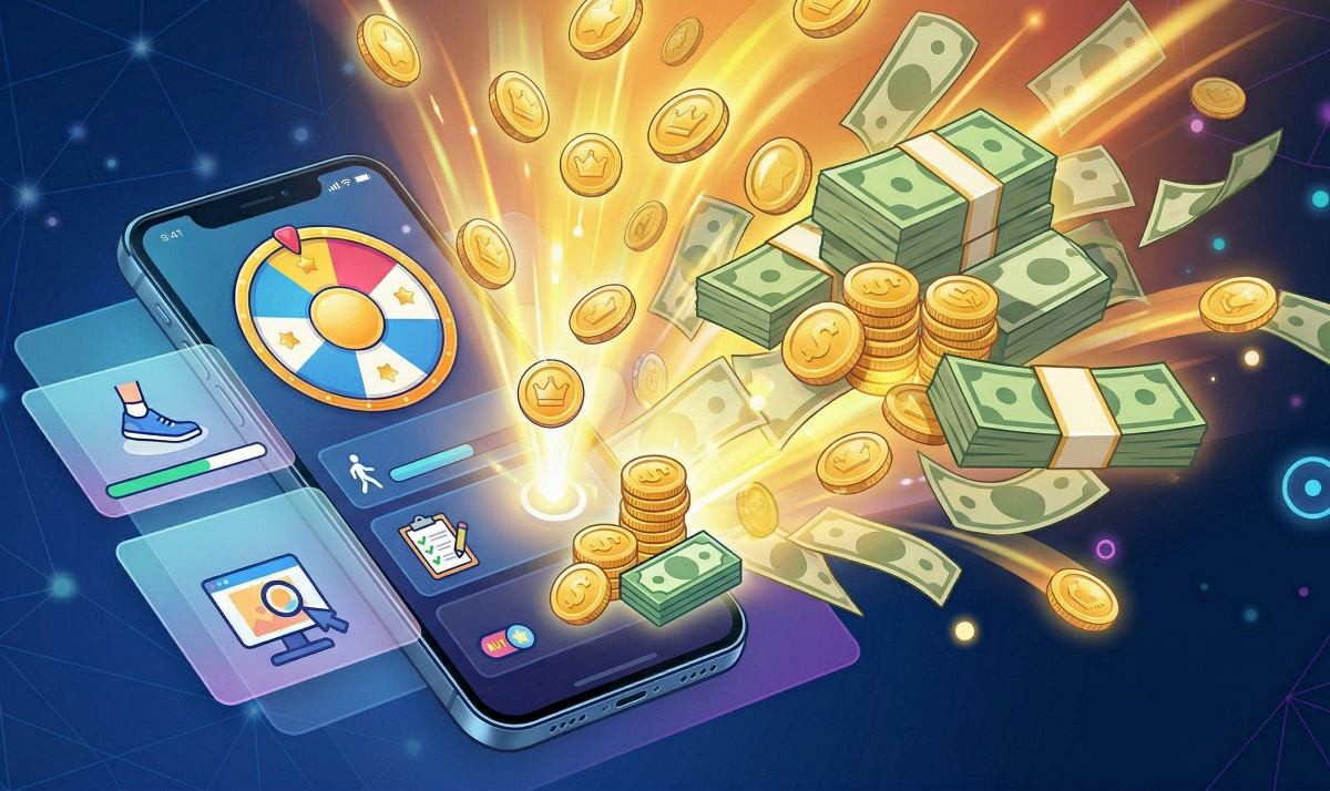 앱테크 시장. 기사 내용 토대로 AI툴 활용해 제작한 자료사진.