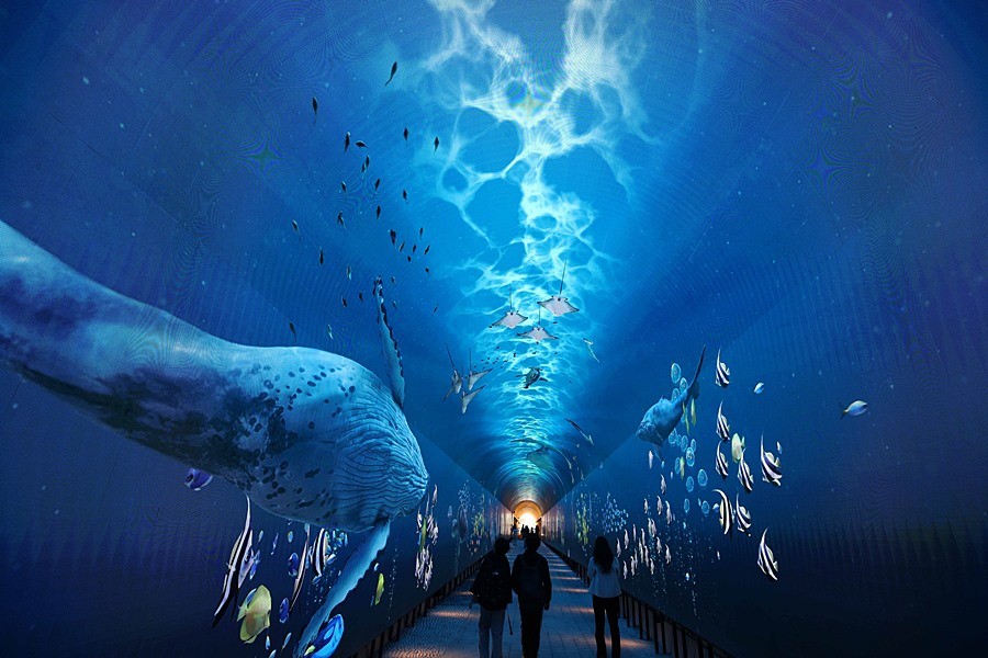 와부 빛터널공원 내부 모습