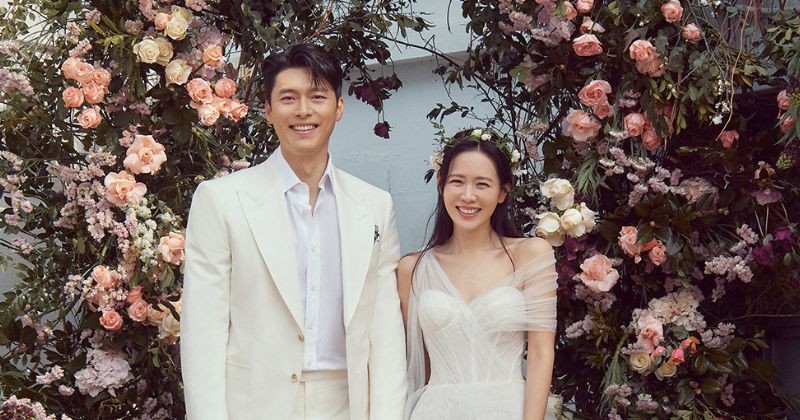 Hyun Bin and Son Ye-jin wedding photos / News 1