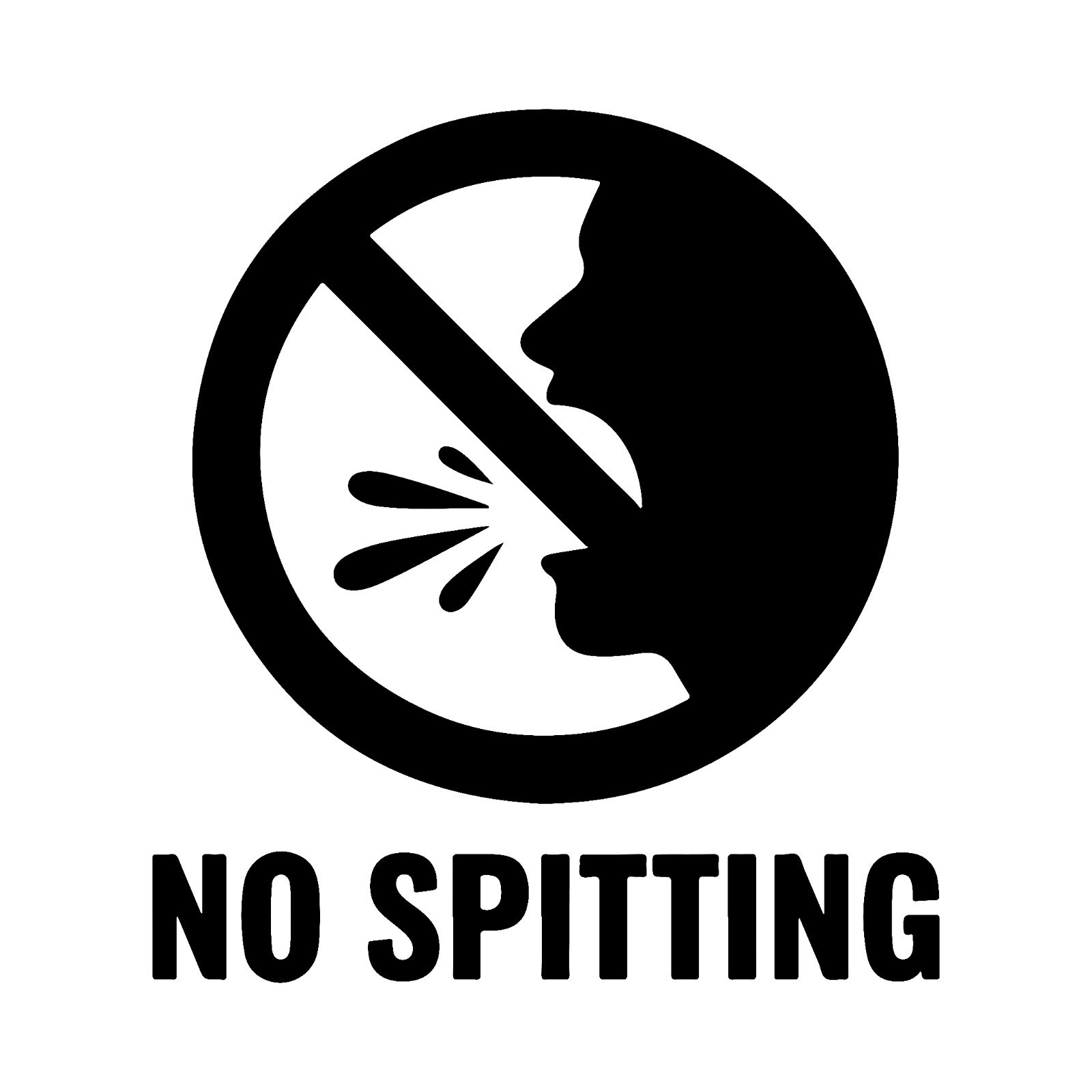 공공장소에서 침을 뱉는 행위를 금지하는 표지판 이미지다. / 셔터스톡