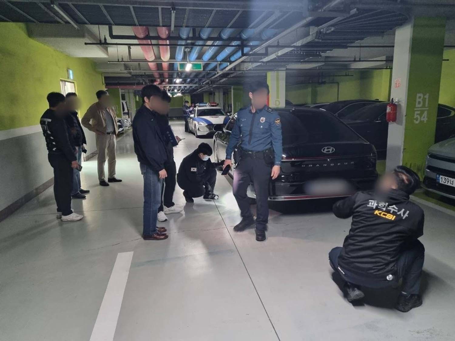 최민희 더불어민주당 의원의 신고로 출동한 경찰. / 최 의원실 제공