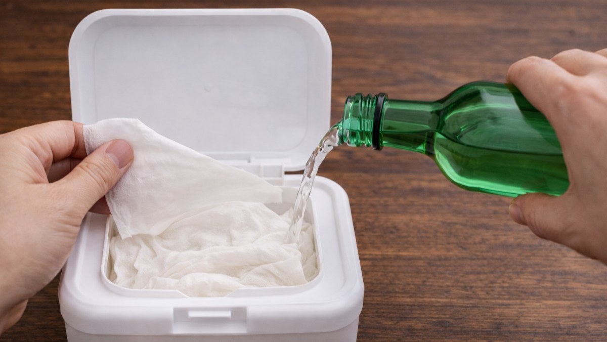 다 말라버린 물티슈 그냥 버리지 말고 소주 한번 부어 보세요…이렇게 쓰일 줄 몰랐습니다