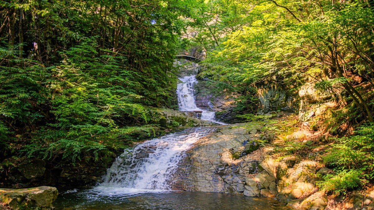 홍룡폭포. / 양산시 공식 블로그, AI