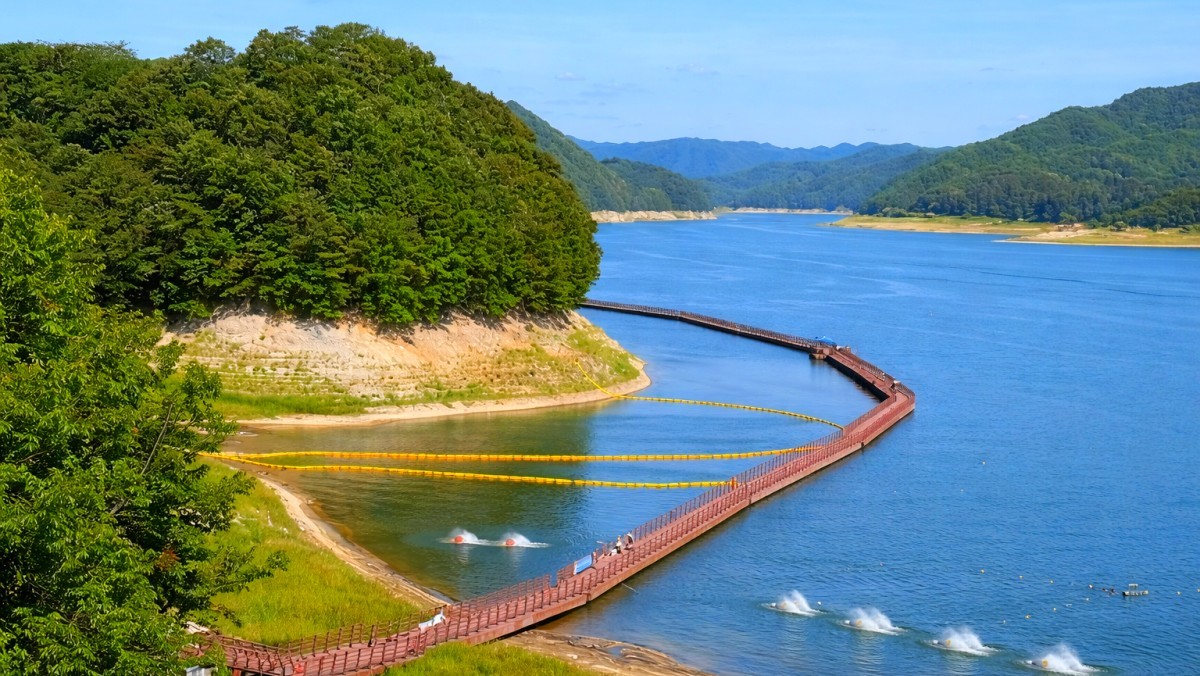 안동 예끼마을 부교. 기사 내용 토대로 AI툴 활용해 제작한 자료사진.