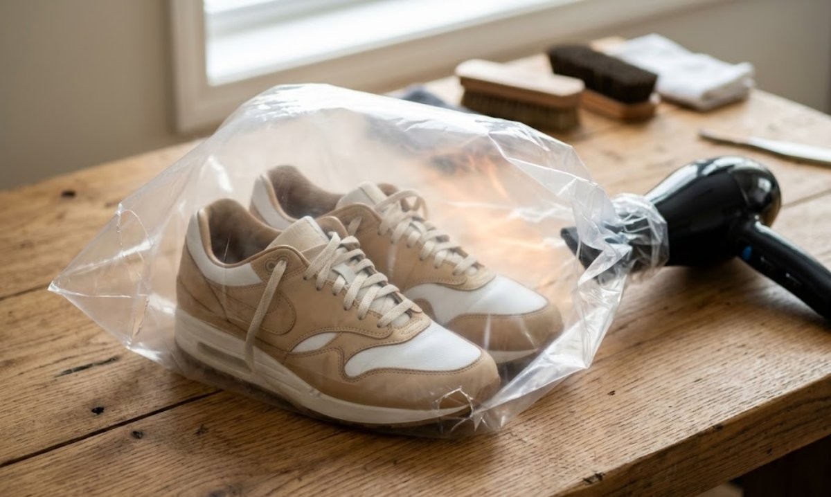 운동화를 건조하는 모습 / 기사 내용을 바탕으로 제작한 AI 이미지