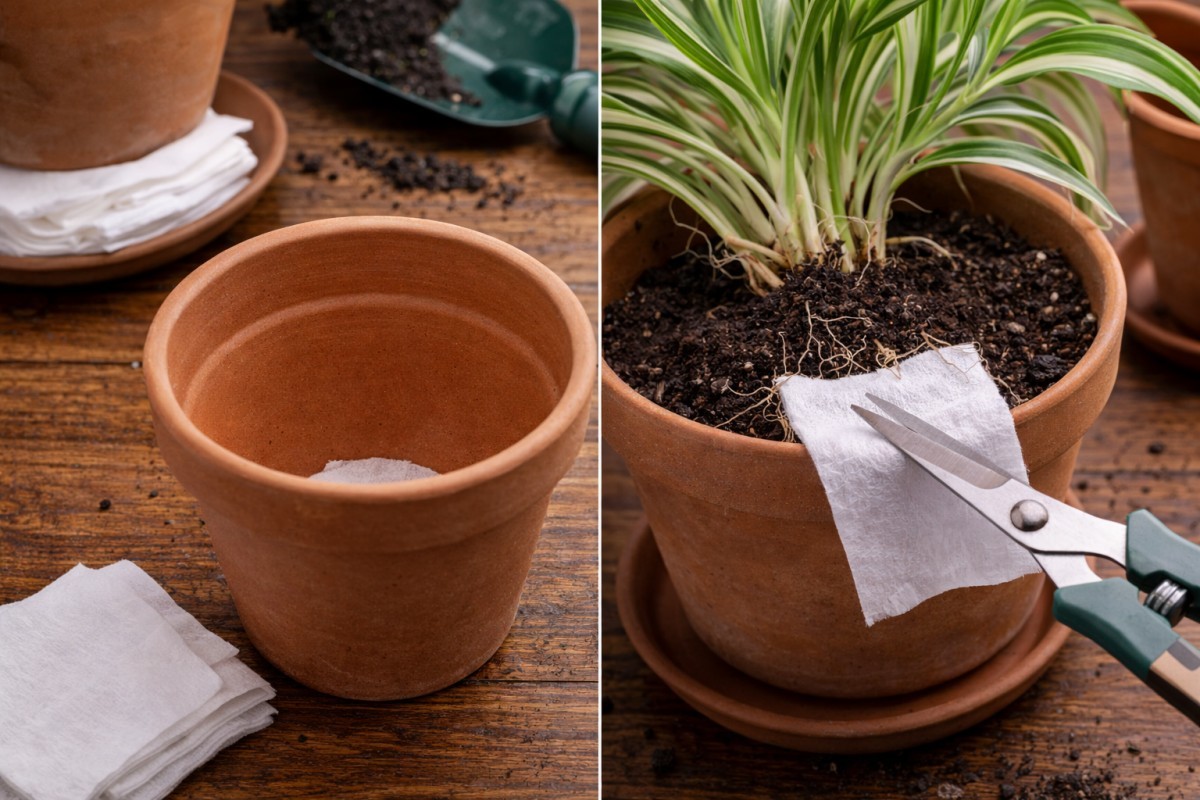 물티슈를 가드닝에 활용하는 모습 / 기사 내용을 바탕으로 제작한 AI 이미지