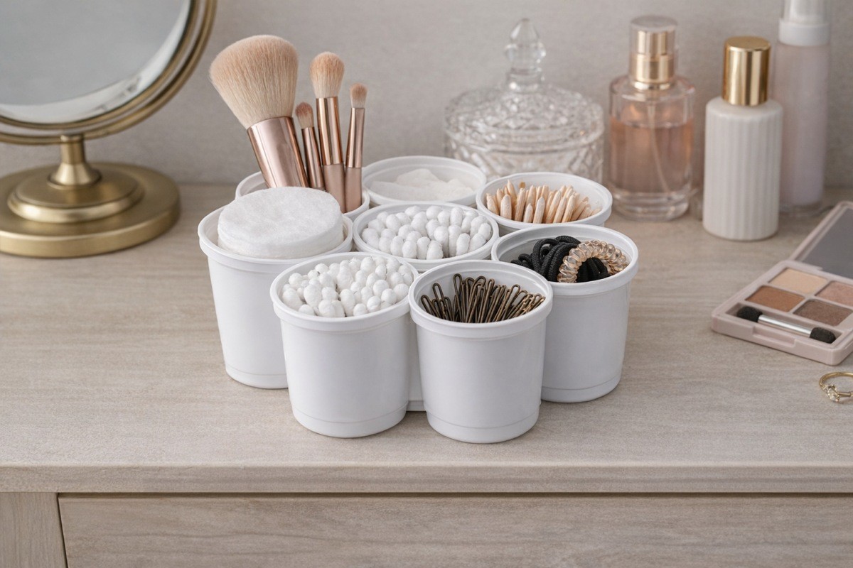 플라스틱 요거트병 활용하는 모습 / 기사 내용을 바탕으로 제작한 AI 이미지