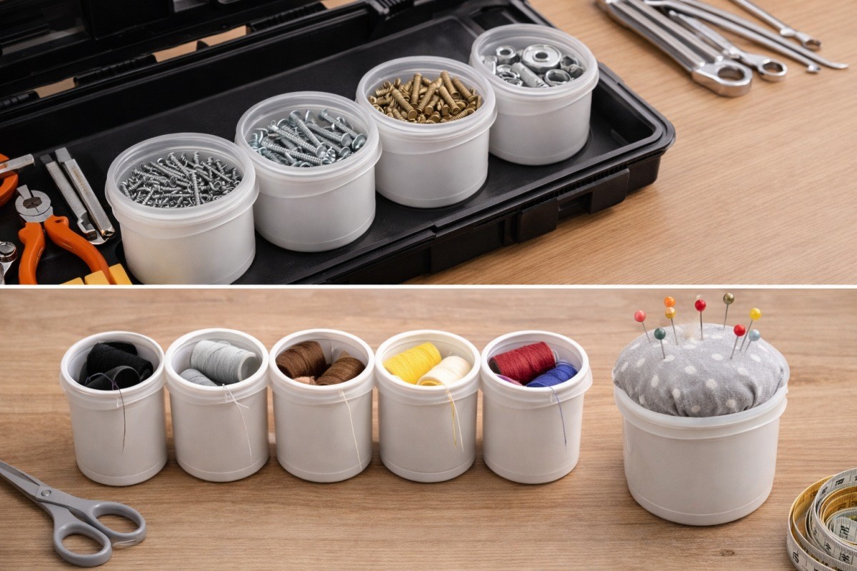 요거트 통을 활용하는 모습 / 기사 내용을 바탕으로 제작한 AI 이미지