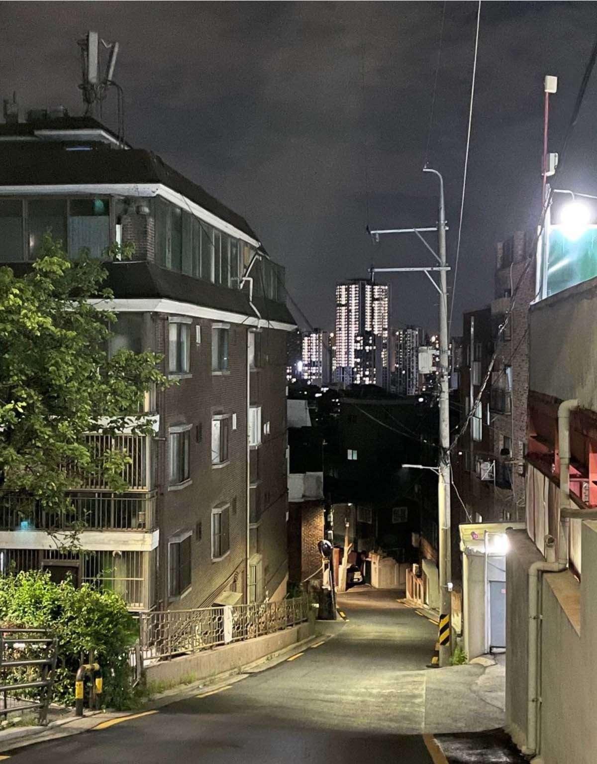 해외 네티즌들 사이에서 큰 화제를 모으고 있는 한국의 밤 품경. / X