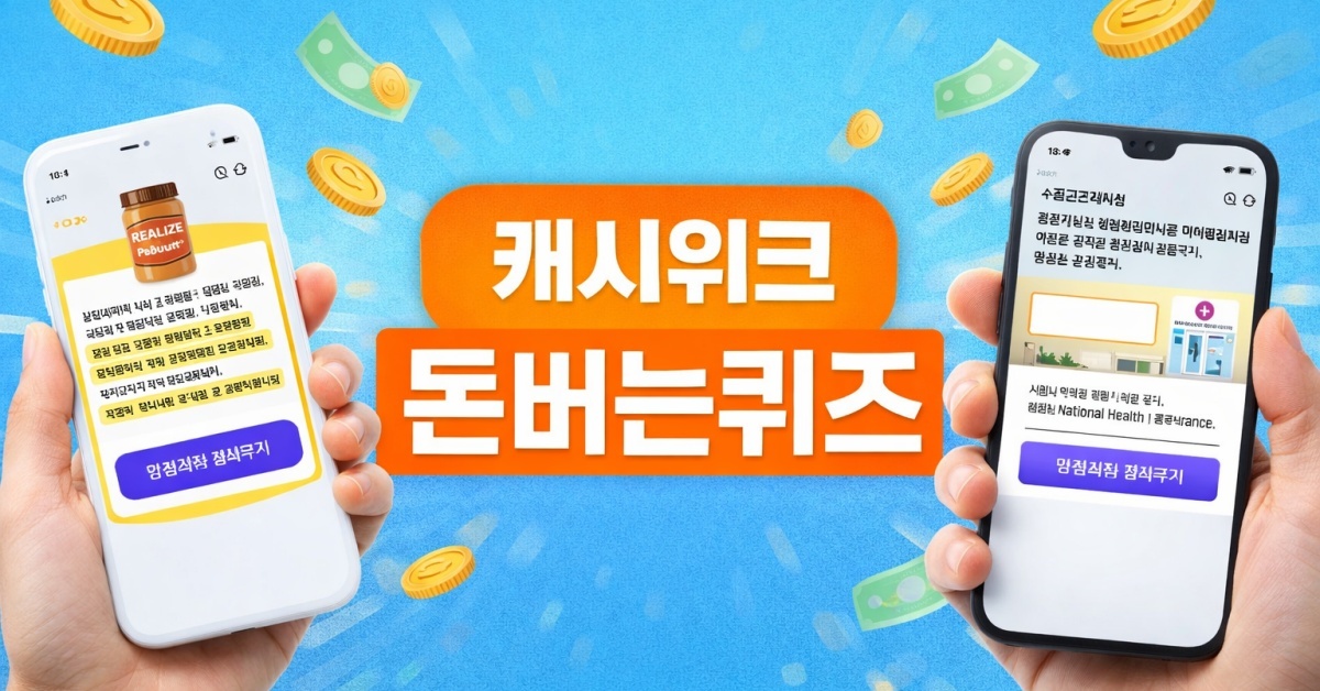 과연 오늘의 문제는?... 4월 14일 캐시워크 '돈버는 퀴즈' 정답 공개