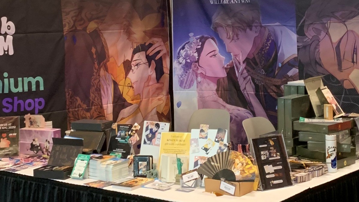 지난해 8월 미국 뉴욕에서 열린 애니메이션 행사 ‘애니메 NYC(Anime NYC 2025)’ 참가한 태피툰 부스 현장 / 콘텐츠퍼스트 제공