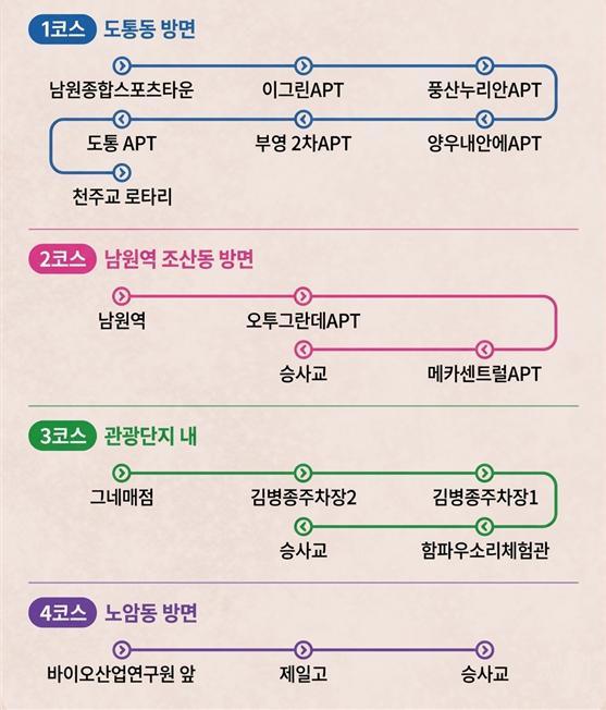 제96회 춘향제, 셔틀버스 준비 완료