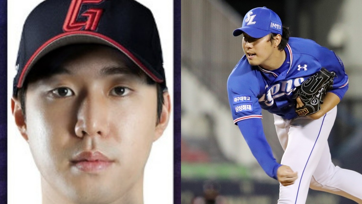 지난해 11월 2차 드래프트를 통해 롯데 자이언츠로 이적한 최충연./ 롯데 제공(왼), 뉴스1(오)
