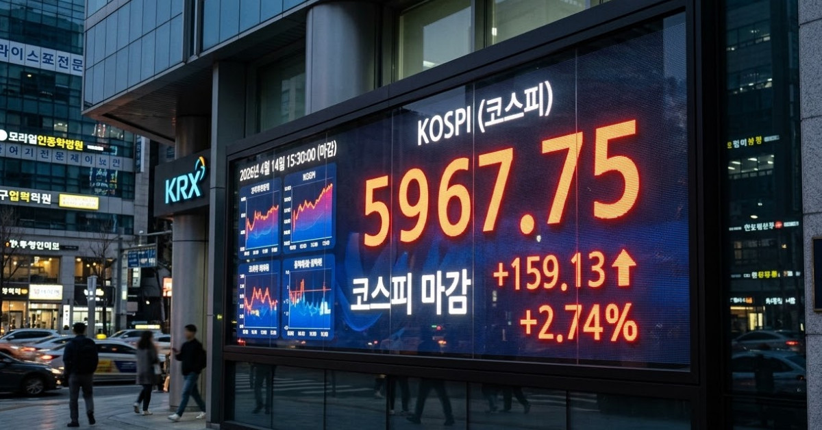 코스피 6000 찍고 5967 마감…반도체가 이끈 고지